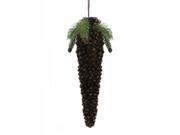 Brown Brilliance Rustic Pine Cone Commercial Sized Christmas Ornament with Berries 16.5