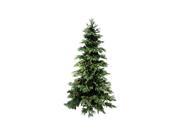 7 New England Pine Medium Artificial Christmas Tree with Pine Cones Unlit
