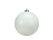 Matte Winter White Commercial Shatterproof Christmas Ball Ornament 6 150mm