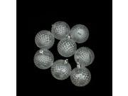 8ct Clear Transparent Diamond Cut Shatterproof Christmas Ball Ornaments 2.5