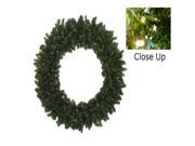 30 Pre Lit Battery Operated Canadian Pine Christmas Wreath Clear LED Lights
