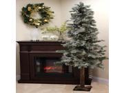 7 x 40 Frosted and Glittered Woodland Alpine Artificial Christmas Tree Unlit