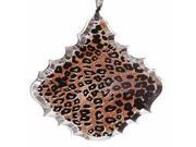5.5 Diva Safari Glittered Leopard Print Teardrop Prism Christmas Ornament