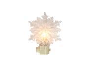 5.75 Snowy Winter Decorative Clear Double Snowflake Christmas Night Light
