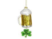 5.5 Luck of the Irish Wish You Were Beer Glass Christmas Ornament