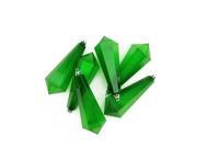 6ct Green Transparent Shatterproof Diamond Shaped Icicle Christmas Ornaments 5.5