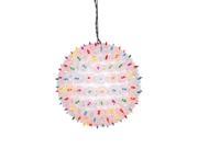 10 Multi Color Lighted Hanging Star Sphere Christmas Decoration