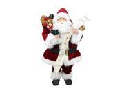 24 Standing Santa Claus with Naughty or Nice List and Bag of Presents Christmas Figure