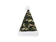 17 Camouflage Faux Fur Cuffed Christmas Santa Claus Hat Adult Size