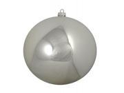 Shiny Silver Splendor Commercial Shatterproof Christmas Ball Ornament 10 250mm