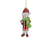 6 Candy Lane Tootsie Roll Original Chewy Chocolate Candy Glass Christmas Ornament