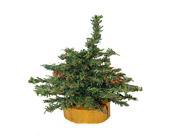 6 Carmel Pine Cone Artificial Christmas Tree with Wood Base Unlit