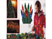 4 x 6 Multi Color Commercial Grade Mini Net Style Christmas Lights Green Wire