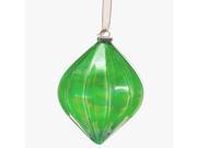 5.5 Princess Garden Iridescent Green Finial Shaped Glass Christmas Ornament