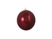 Shiny Burgundy Red Commercial Shatterproof Christmas Ball Ornament 6 150mm