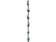 9 Christmas Light Garland with 100 Clear Green Red Shimmering Mini Lights Green Wire