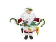 12 Santa Claus Holding a Garland with Tootsie Candies Christmas Decoration