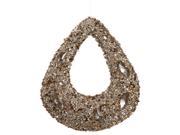 11 Golden Encrusted Sequins and Jewels Hoop Christmas Ornament