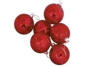 9ct Red Hot Mirrored Glass Disco Ball Christmas Ornaments 2.5 60mm