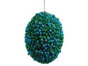 4.5 Regal Peacock Textured Glitter Ball Decorative Christmas Ornament