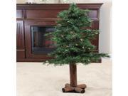 3 x 21 Pre Lit Traditional Woodland Alpine Artificial Christmas Tree Clear Lights