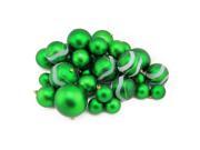 39ct Xmas Green Matte and Glitter Shatterproof Christmas Ball Ornaments 2 4