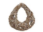 7.5 Golden Encrusted Sequins and Jewels Hoop Christmas Ornament