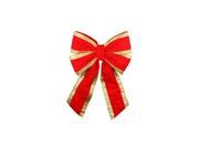 18 x 24 Commercial Structural 4 Loop Red and Gold Outdoor Christmas Bow