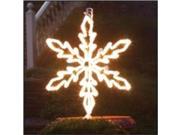 36 LED Lighted White Hanging Snowflake Christmas Decoration Warm White Lights