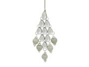 5.5 Glamour Time Sparkling Silver Rhinestone and Yarn Ball Drop Christmas Ornament
