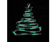 12 Battery Operated LED Lighted Christmas Tree Window Silhouette with Timer