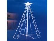 5 Blue White LED Lighted Outdoor Twinkling Christmas Tree Yard Art Decoration