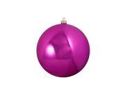 Shatterproof Shiny Light Magenta Pink UV Resistant Commercial Christmas Ball Ornament 8 200mm