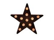 9 Lighted Brown 5 Point Metal Star Decorative Christmas Tree Topper Clear Lights