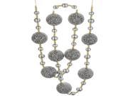 Christmas Brites Silver Splendor and Gold Glittered Holiday Ball Garland 6