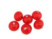 6ct Red Transparent Shatterproof Hammered Disco Ball Christmas Ornaments 2.5 60mm