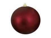 Matte Burgundy Commercial Shatterproof Christmas Ball Ornament 10 250mm