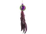 10 Regal Peackock Green Gold with Purple Jewel Hanging Tassel Christmas Ornament