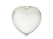 Silver tone Heart Shaped Compact Mirror