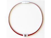 Reversible Negative Ion Health Necklace of Dual Design White Red Grey White
