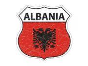 Smart Blonde Albania Country Flag Highway Shield Metal Logo Sign HS 164