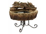 18 Solar Powered Turtles on A Log Outdoor Garden Water Fountain