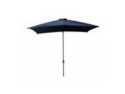 8.5 Outdoor Patio Market Umbrella with Hand Crank Navy Blue