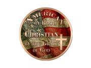 Smart Blonde American Christian Novelty Metal Circular Sign C 597