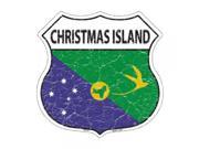 Christmas Island Country Flag Highway Shield Metal Sign HS 214