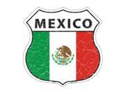 Smart Blonde Lightweight Durable Mexico Country Flag Highway Shield Metal Sign HS 332