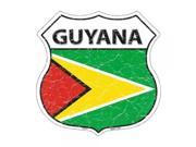 Smart Blonde Lightweight Durable Guyana Country Flag Highway Shield Metal Sign HS 271
