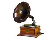 Wood Metal Gramophone To Match Passion For Music by Benzara
