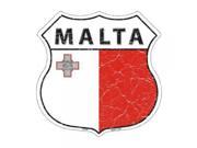 Smart Blonde Lightweight Durable Malta Country Flag Highway Shield Metal Sign HS 325
