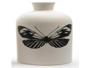 6.75 Botanic Beauty White Porcelain Butterfly Decorative Bottle